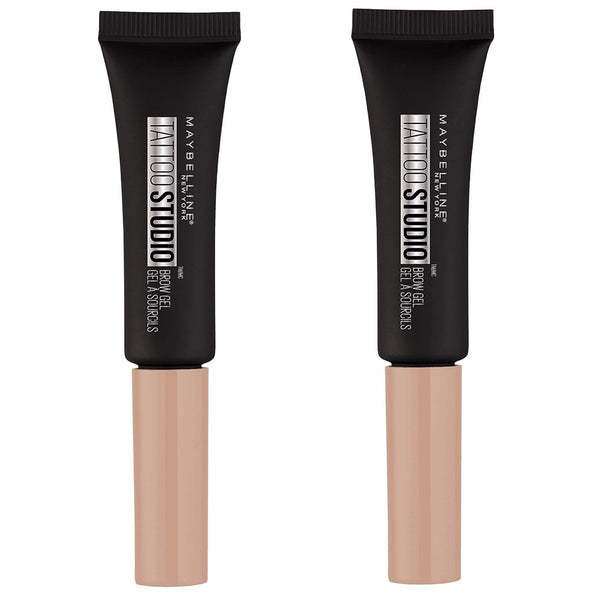 Pack of 2 Maybelline New York Tattoo Studio Waterproof Brow Gel, Blonde 250