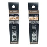 Pack of 2 Maybelline New York Tattoo Studio Waterproof Brow Gel, Medium Brown 257