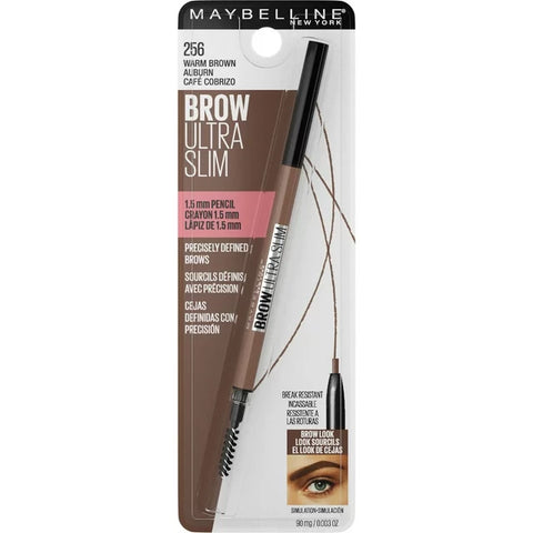 Maybelline New York Brow Ultra Slim 1.5 mm Defining Eyebrow Pencil, Warm Brown Auburn 256