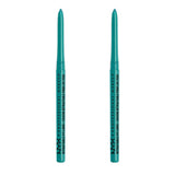 Pack of 2 NYX Professional Makeup Retractable Mechanical Eye Liner, Aqua Green MPE03