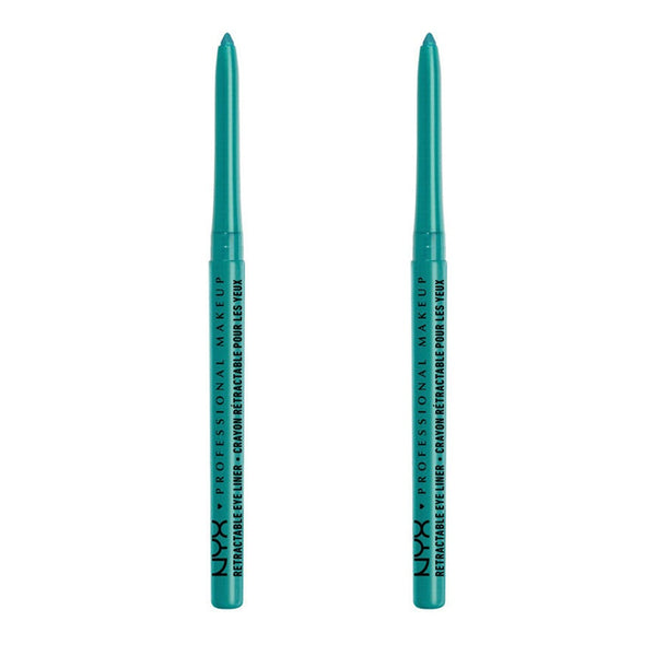 Pack of 2 NYX Professional Makeup Retractable Mechanical Eye Liner, Aqua Green MPE03