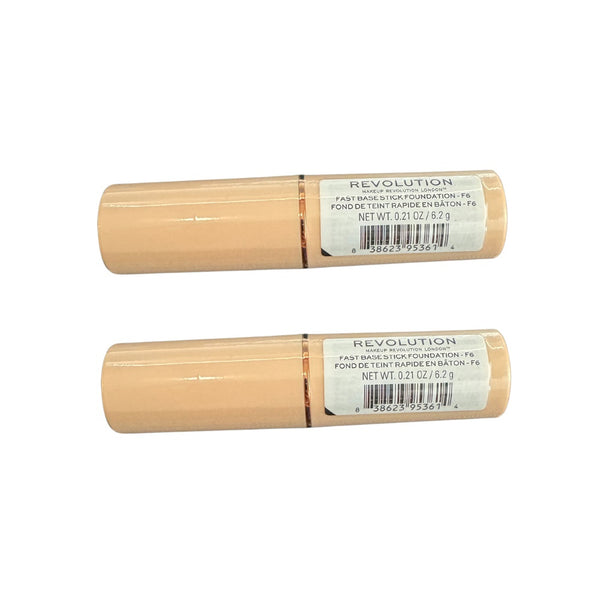 Makeup Revolution Fast Base Stick Foundation F6 – Foundation Stick Für Hellen/mittleren Hautton