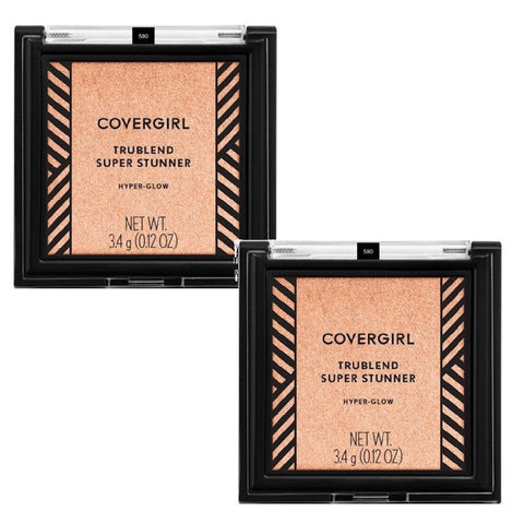 Pack of 2 CoverGirl TruBlend Super Stunner Hyper-Glow Highlighter, Gilded Glory