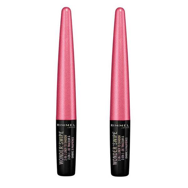 Pack of 2 Rimmel London Wonder Swipe 2-in-1 Liner to Shadow, Mega Hottie # 009
