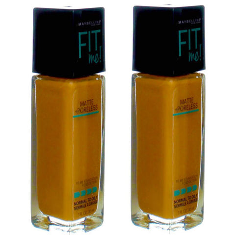 Pack of 2 Maybelline New York Fit Me Matte + Poreless Normal to Oily Foundation, Coconut 355