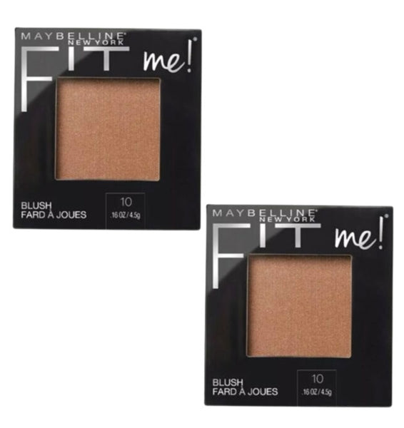 Pack of 2 Maybelline Fit Me Blush, Buff 10 , 0.16 oz