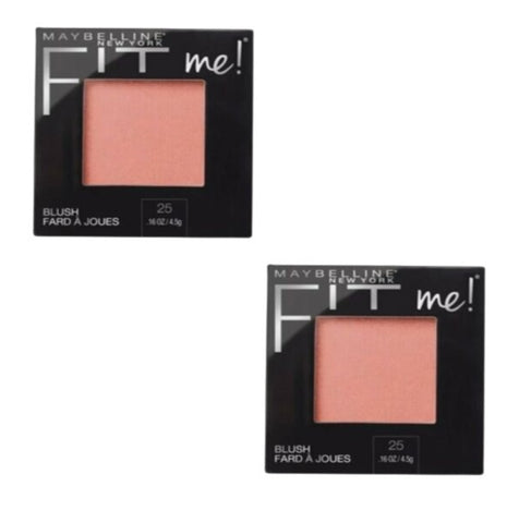 Pack of 2 Maybelline Fit Me Blush, Pink 25 , 0.16 oz