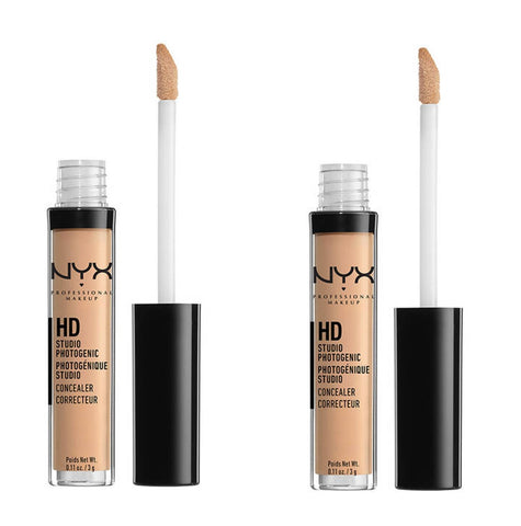 Pack of 2 NYX Professional Makeup HD Studio Photogenic Liquid Concealer, Glow CW06