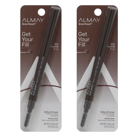 Pack of 2 Almay Get Your Fill Brow Pencil, Brunette 802