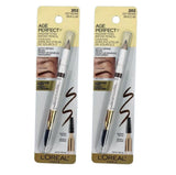 Pack of 2 L'Oreal Paris Age Perfect Magnifying Brow Pencil , Soft Brown 202