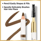 Pack of 2 L'Oreal Paris Age Perfect Magnifying Brow Pencil , Soft Brown 202