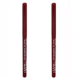 Pack of 2 NYX Professional Makeup Retractable Mechanical Lip Liner, Dark Red MPL12