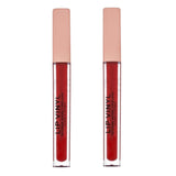 Pack of 2 Makeup Revolution Beauty Lip Vinyl Intense Shine Lipgloss, Ruby