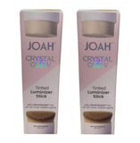 Pack of 2 Joah Crystal Glow Tinted Luminizer Stick, Cream Ivory JCG105