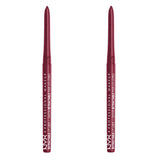 Pack of 2 NYX Professional Makeup Retractable Mechanical Lip Liner, Plum MPL16