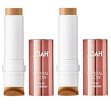 Pack of 2 Joah Crystal Glow Tinted Luminizer Stick, Sunbeige JCG300