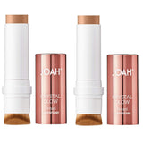 Pack of 2 Joah Crystal Glow Tinted Luminizer Stick, Nude Beige JCG205