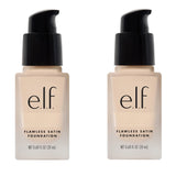 Pack of 2 E.l.f Cosmetics Flawless Satin Foundation, Pearl 120