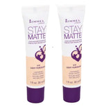 Pack of 2 Rimmel London Stay Matte Liquid Mousse Foundation, Light Porcelain 010