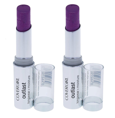 Pack of 2 CoverGirl Outlast Longwear Lipstick, Vixen Violet 940