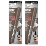 Pack of 2 Maybelline New York Brow Extensions Fiber Pomade Crayon Eyebrow Makeup, Medium Brown 257