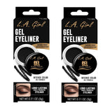 Pack of 2 L.A. Girl Gel Eyeliner, Jet Black GEL731