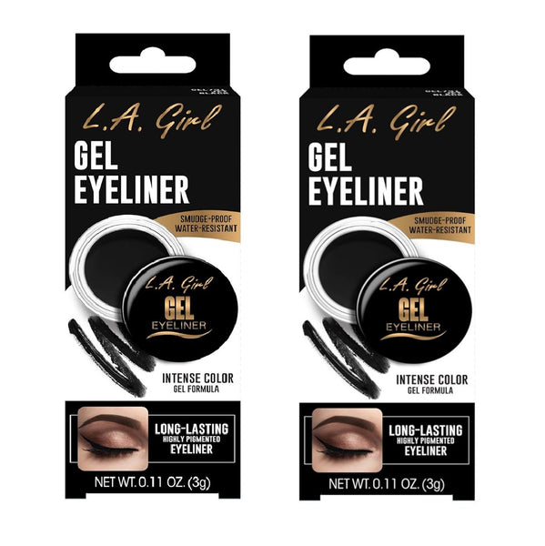 Pack of 2 L.A. Girl Gel Eyeliner, Jet Black GEL731