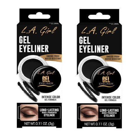 Pack of 2 L.A. Girl Gel Eyeliner, Jet Black GEL731