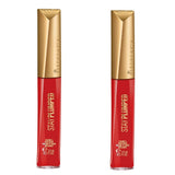 Pack of 2 Rimmel London Stay Plumped Volume & Shine Lip Gloss, Saucy 500