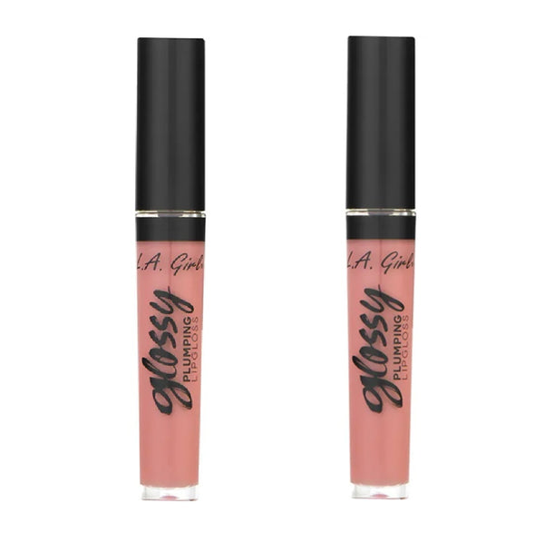 Pack of 2 L.A. Girl Glossy Plumping Lip Gloss, Plush GLG922