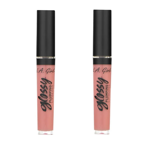 Pack of 2 L.A. Girl Glossy Plumping Lip Gloss, Plush GLG922