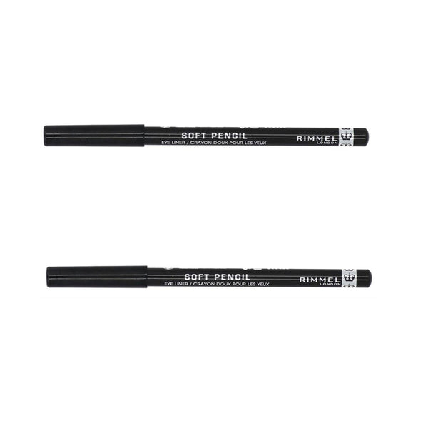 Pack of 2 Rimmel Soft Pencil Eye Liner, Jet Black 061
