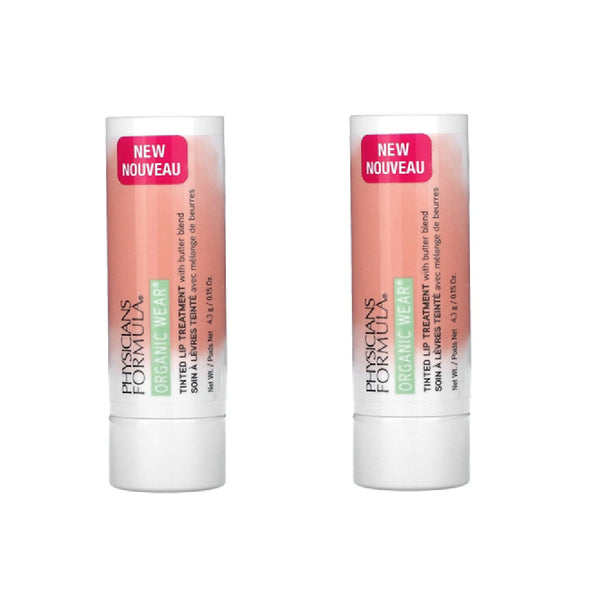 Pack of 2 Physicians Formula Organic Wear Tinted Lip Treatment, Gingersnap PF11196