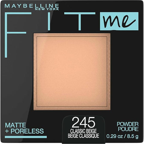 Maybelline New York Fit Me Matte + Poreless Pressed Face Powder, Classic Beige 245