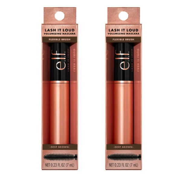 Pack of 2 E.l.f. Lash It Loud Volumizing Mascara, Deep Brown 82481