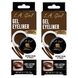 Pack of 2 L.A. Girl Gel Eyeliner, Rich Chocolate GEL735