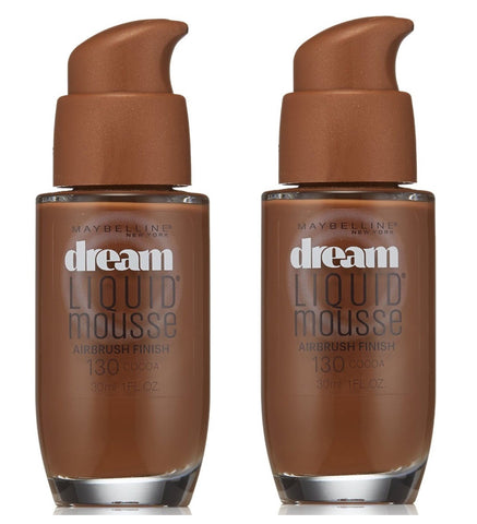 Pack of 2 Maybelline New York Dream Liquid Mousse Airbrush Finish, Cocoa 130