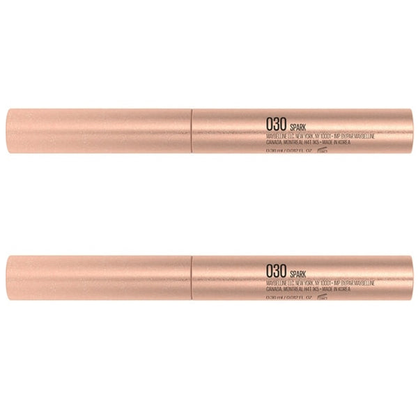 Pack of 2 Maybelline New York Color Strike Cream to Powder Eye Shadow Pen, Spark Metallic 30