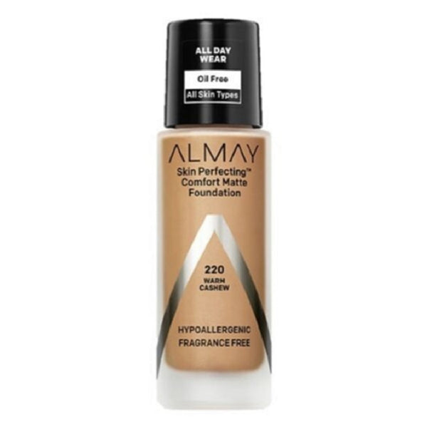 Almay Skin Perfecting Comfort Matte Foundation, Warm Cashew 220
