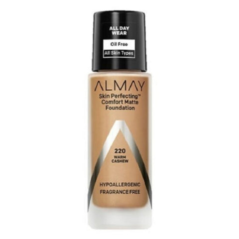 Almay Skin Perfecting Comfort Matte Foundation, Warm Cashew 220