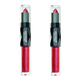 Pack of 2 Hard Candy Glitteratzi Crystal Lip Duo,  Crushed Crimson 1694