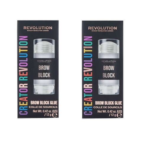 Pack of 2 Makeup Revolution Beauty Brow Block Glue