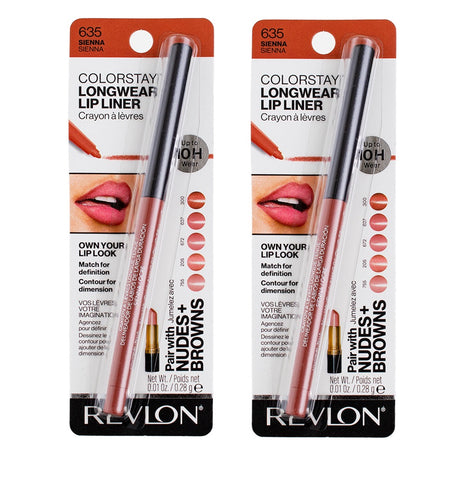 Pack of 2 Revlon Colorstay Longwear Lip Liner, Sienna 635