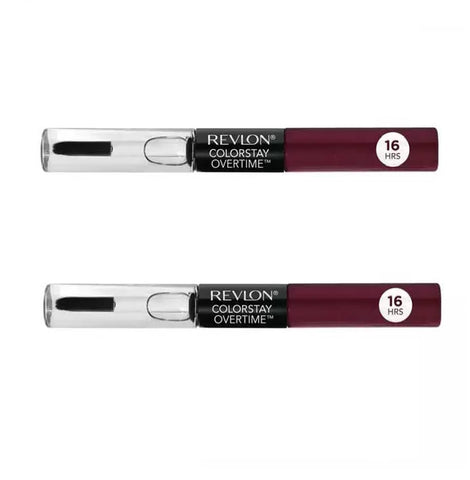 Pack of 2 Revlon ColorStay Overtime Lipcolor, Limitless Black Cherry 500