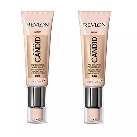 Pack of 2 Revlon PhotoReady Candid Natural Finish Foundation, Natural Beige 240