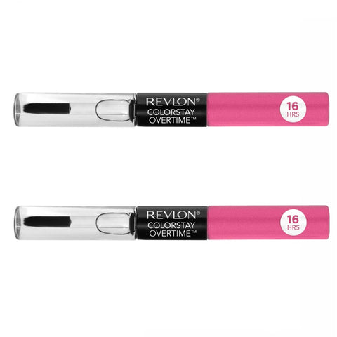 Pack of 2 Revlon ColorStay Overtime Lipcolor, For Keeps Pink 490
