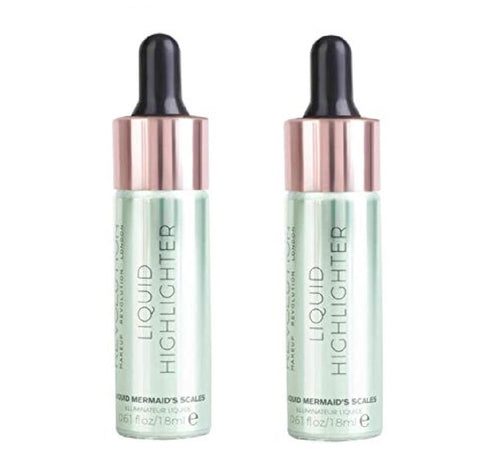 Pack of 2 Makeup Revolution Beauty Liquid Highlighter, Mermaid's Scales
