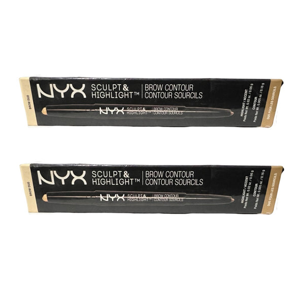 Pack of 2 NYX  Sculpt and Highlight Brow Contour, Vanilla/Taupe SHBC02
