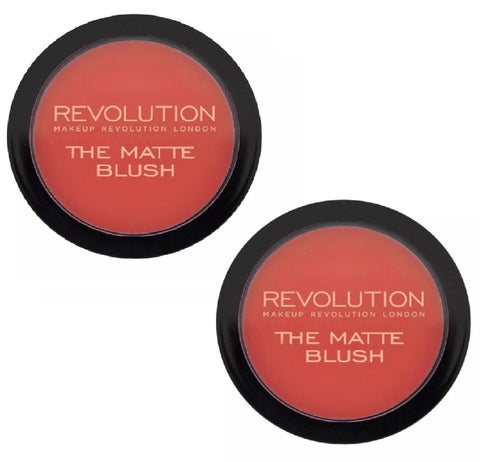 Pack of 2 Makeup Revolution Beauty The Matte Blush, New Rules