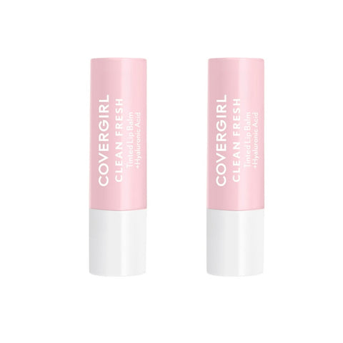 Pack of 2 CoverGirl Clean Fresh Tinted Lip Balm, Clear As Crystal 100